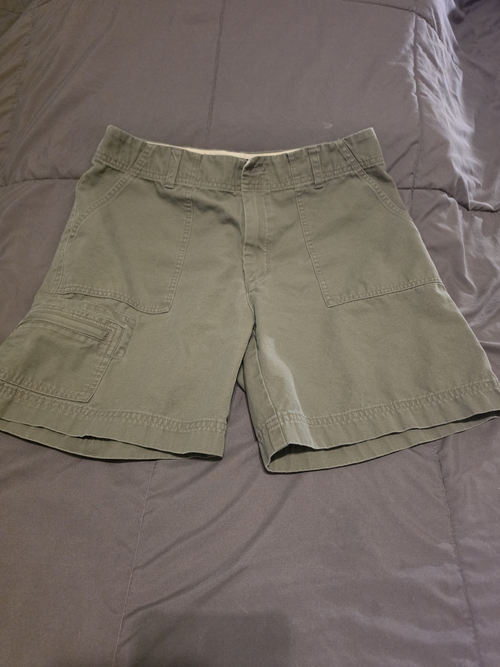Eddie Bauer Olive Utility Cargo Shorts